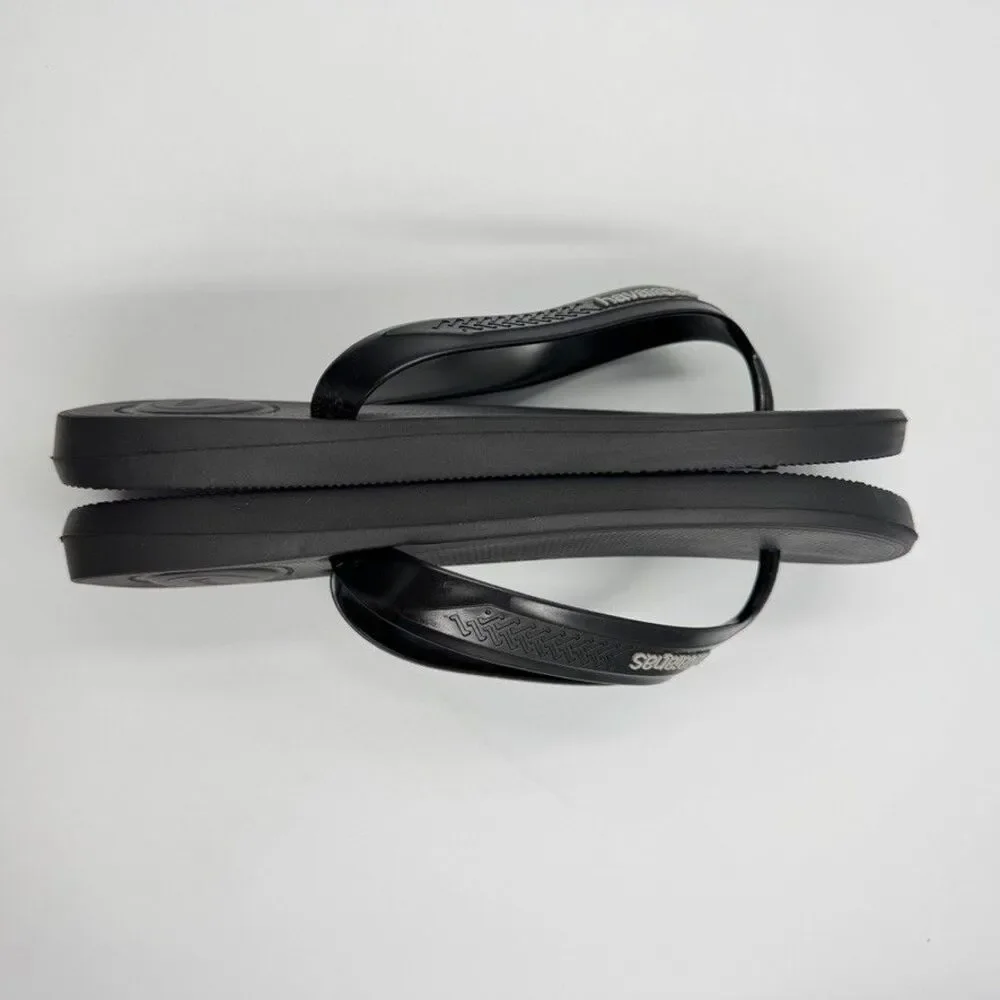 Havaianas Mens 9/10 Black Classic Flip Flop Extra Soft Rubber Sole Brazil Made